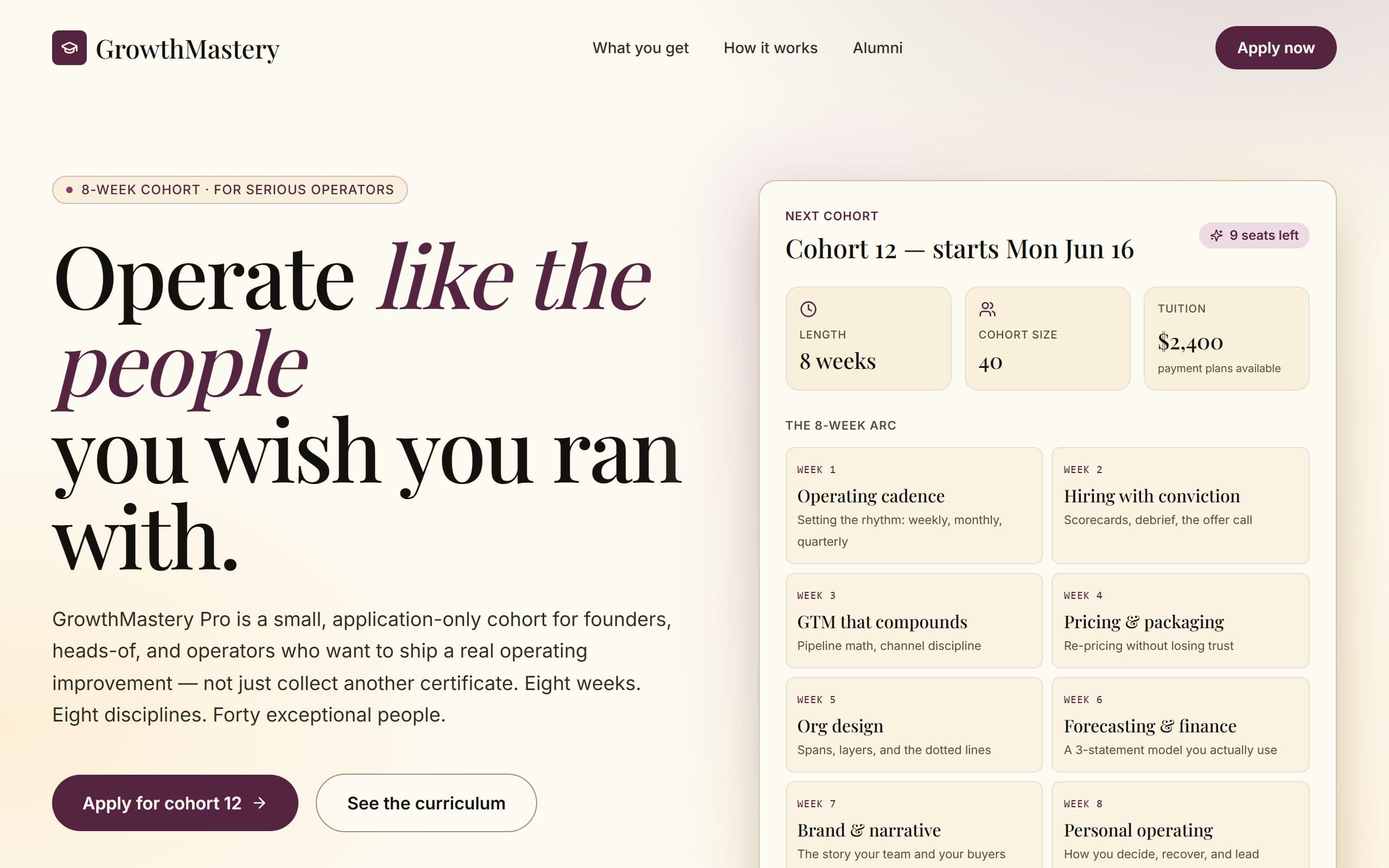 GrowthMastery Pro template preview