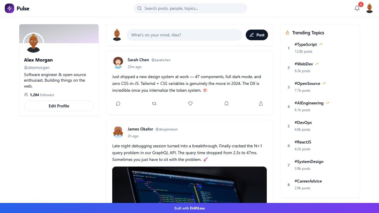 Hive Community Hub template preview