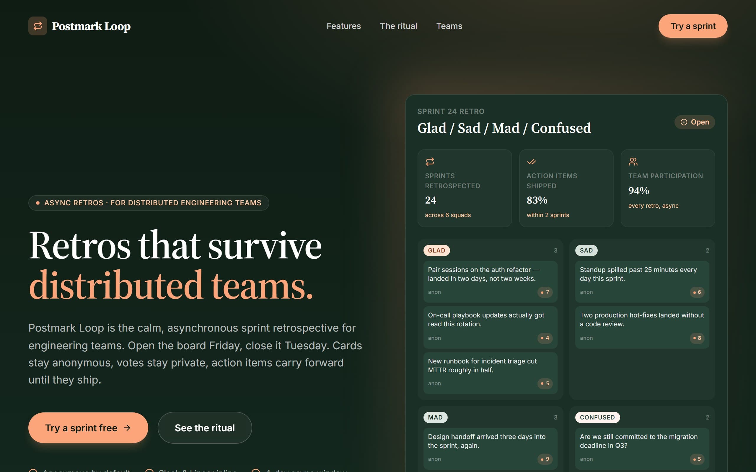 Postmark Loop template preview