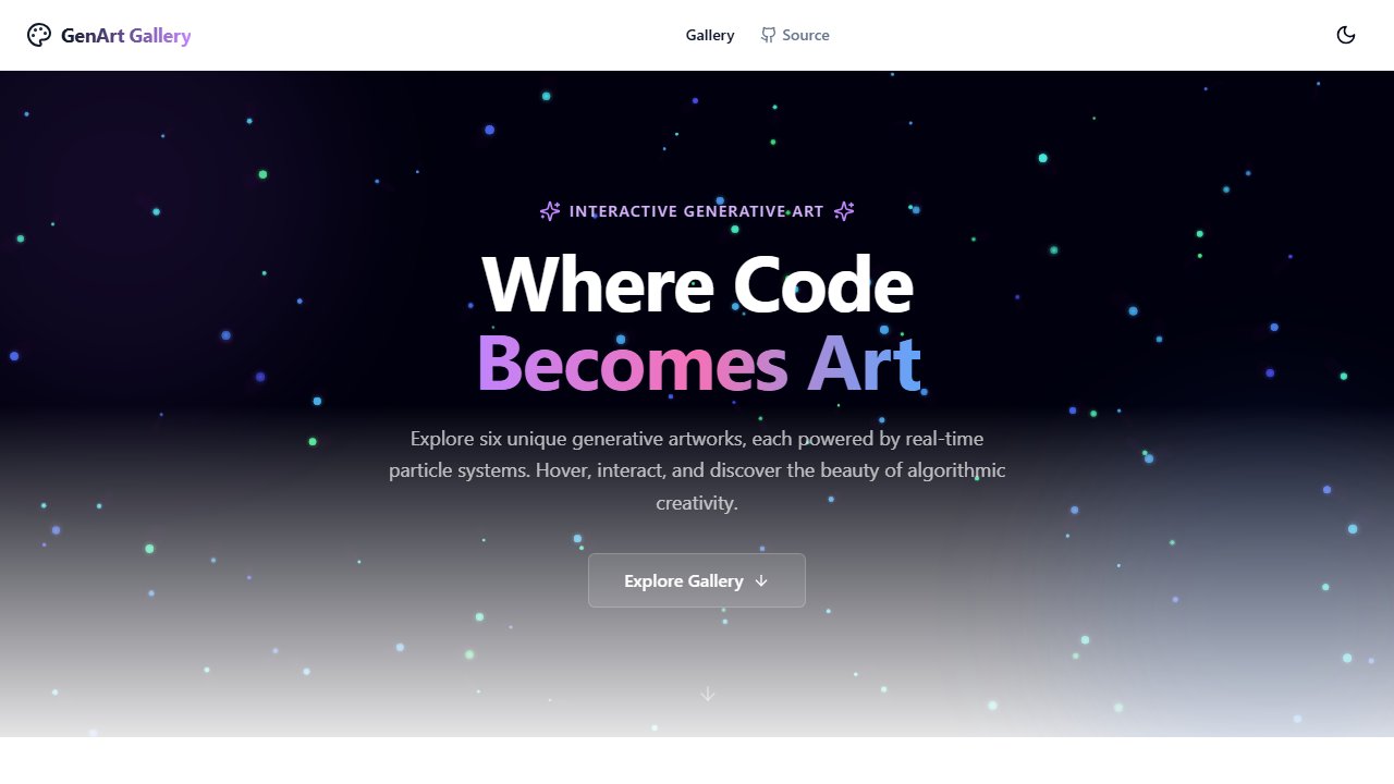 Interactive Generative Art Gallery preview made with DriftLess