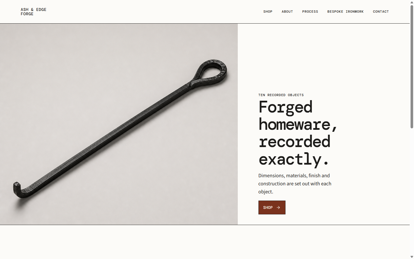 Ash & Edge Forge — Forged homeware shop