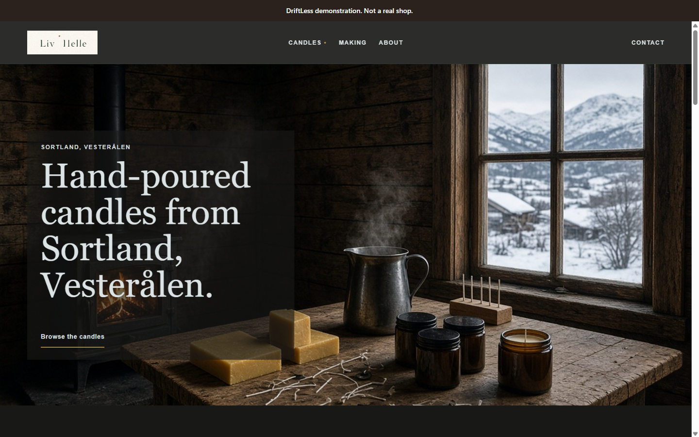 Liv Helle — Hand-poured candles