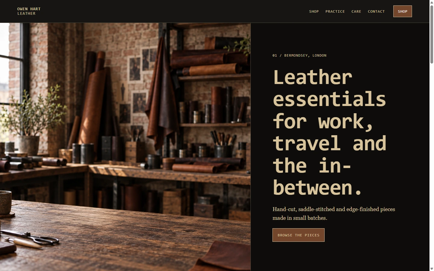 Owen Hart Leather — Maroquinerie artisanale
